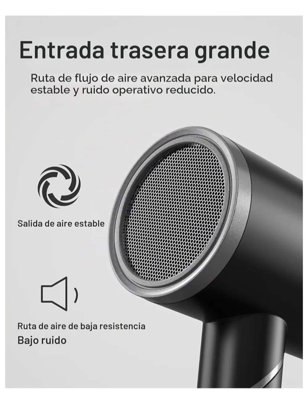 Amazon Black Compact Hair Dryer with Diffuser & Nozzle Attachments